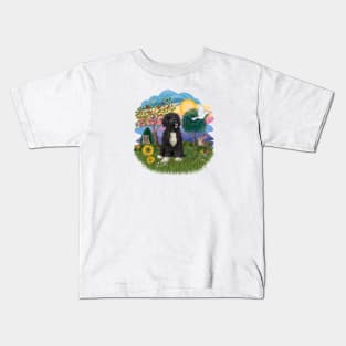 Portuguese Water Dog (White Bib and Paws) Kids T-Shirt